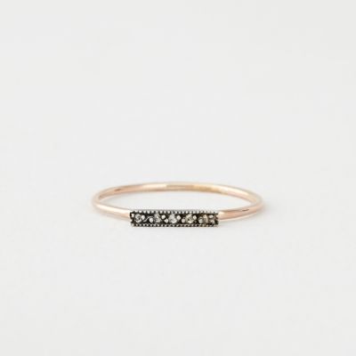 DAINTY STACKING DIAMOND BAR RING