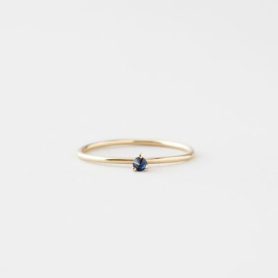 TINY SOLITAIRE RING WITH SAPPHIRE