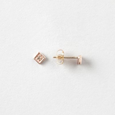 SQUARE FILIGREE DIAMOND STUDS