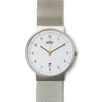 Analog Steel Mesh Band Watch