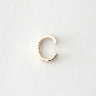 MINI LETTER STUD EARRING - C