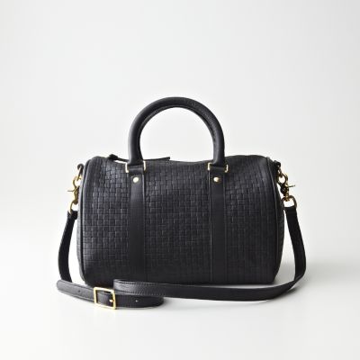 BASKET WEAVE DUFFEL BAG