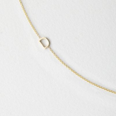 Asymmetrical Mini Letter Necklace - D