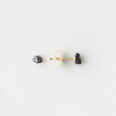 ROUGH BLACK DIAMOND STUDS