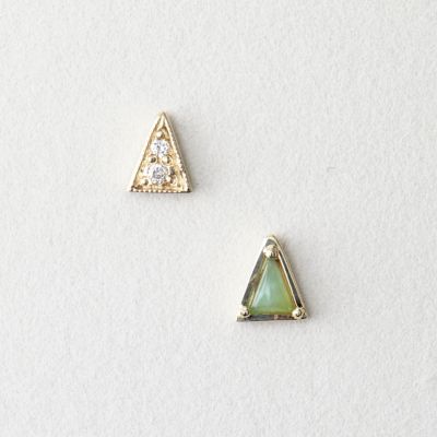 MISMATCHED TRIANGLE STUDS