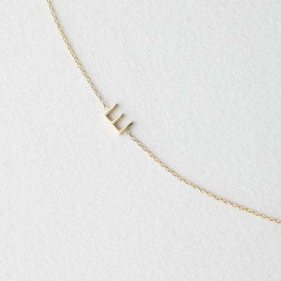Asymmetrical Mini Letter Necklace - E