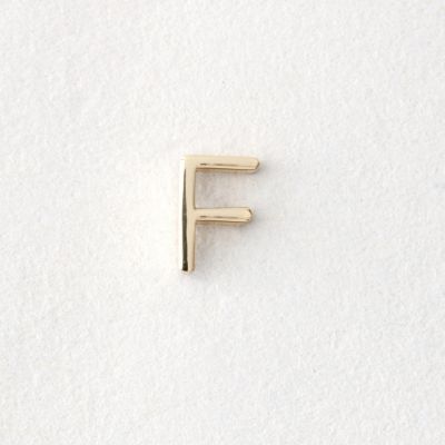 MINI LETTER STUD EARRING - F