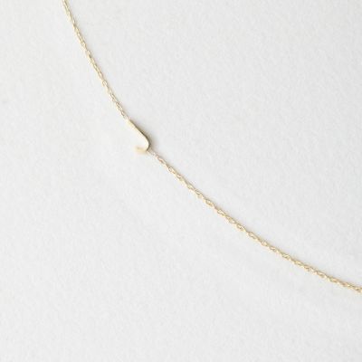 Asymmetrical Mini Letter Necklace - J