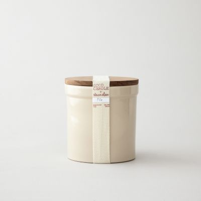 LARGE STONEWARE CANDLE - FIG