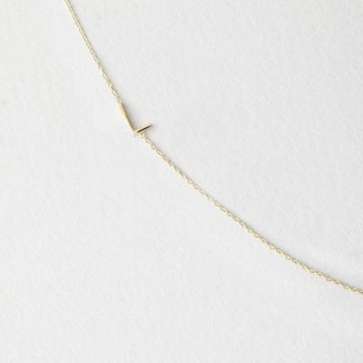 Asymmetrical Mini Letter Necklace - L