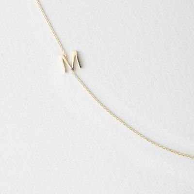 Asymmetrical Mini Letter Necklace - M
