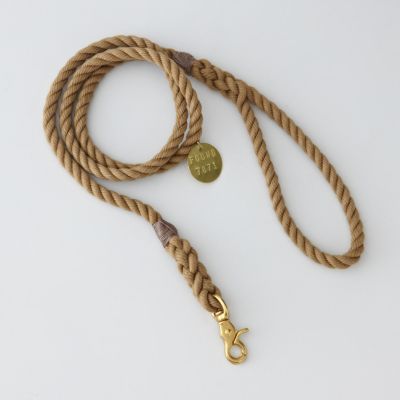 NATURAL STANDARD LEASH BRASS - LARGE
