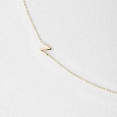 Asymmetrical Mini Letter Necklace - N