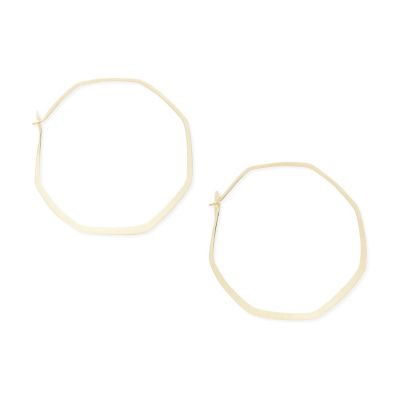 Gold Octagon Hoops