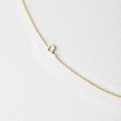Asymmetrical Mini Letter Necklace - P