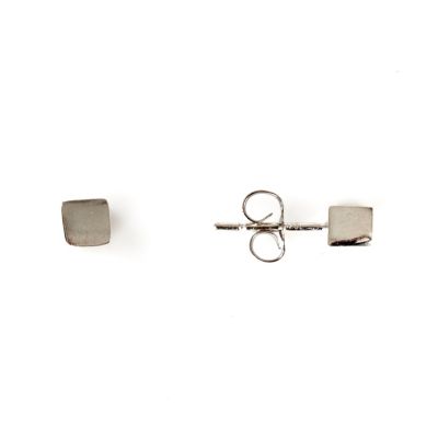 Silver Cube Earring