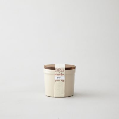 SMALL STONEWARE CANDLE - BASIL