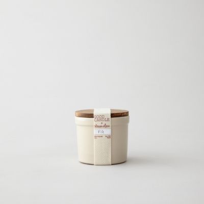SMALL STONEWARE CANDLE - FIG