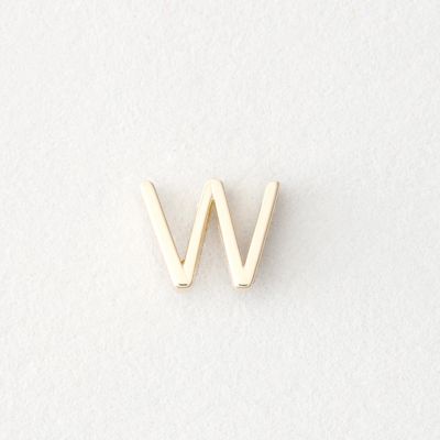 MINI LETTER STUD EARRING - W