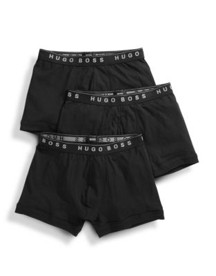 UPC 015344478552 product image for Boss Three-Pack of Cotton Boxer Briefs-BLACK-XX-Large | upcitemdb.com