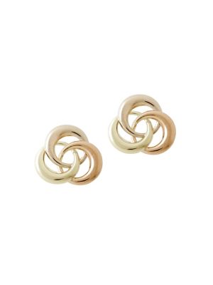 UPC 027657052770 product image for Fine Jewellery 14K Tri Colour Love Knot Earrings - Tri Colour | upcitemdb.com