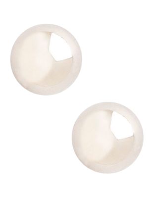 UPC 027657160291 product image for Fine Jewellery 14K White Gold Ball Earrings - White Gold | upcitemdb.com