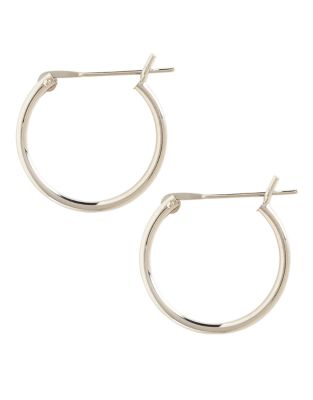 UPC 027657311884 product image for Fine Jewellery 14K White Gold Tube Hoop Earrings - White Gold | upcitemdb.com