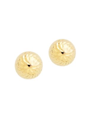 UPC 027657503173 product image for Fine Jewellery 14K Yellow Gold Swirl Cut Ball Earrings - Yellow Gold | upcitemdb.com