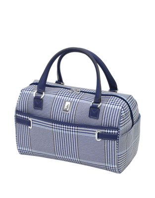 london fog blue plaid luggage