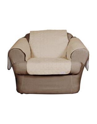 UPC 056080102165 product image for Surefit QuickCover Studio Size Quilted Microsuede Chair Protector-BISCUIT-One Si | upcitemdb.com