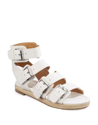 Kendall + Kylie Jackie Flat Gladiator Sandals-WHITE-6