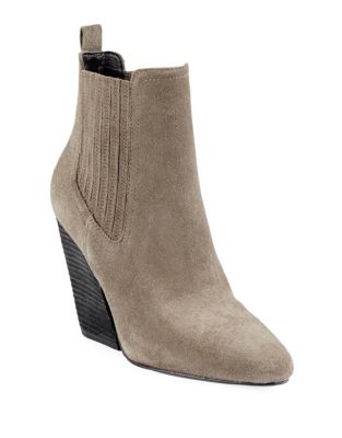 Kendall + Kylie Nanci Suede Block Booties-GREEN-9