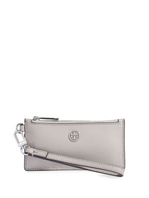 UPC 190041554751 product image for Tory Burch Zip Leather Wristlet-GREY-One Size | upcitemdb.com