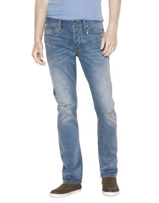 UPC 190802363608 product image for John Varvatos Star U.S.A. Classic Distressed Jeans-BLUE-35 | upcitemdb.com