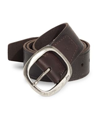 UPC 190802367286 product image for John Varvatos Star U.S.A. Classic Leather Belt-DARK BROWN-40 | upcitemdb.com