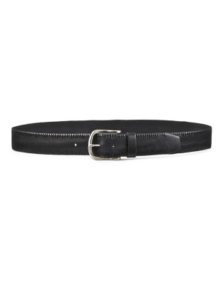 UPC 190802368184 product image for John Varvatos Star U.S.A. Rustic Leather Buckle Belt-BLACK-40 | upcitemdb.com