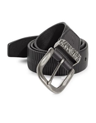 UPC 190802376370 product image for John Varvatos Star U.S.A. Textured Leather Belt-BLACK-36 | upcitemdb.com