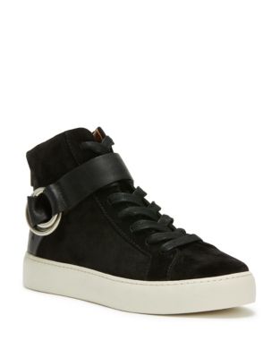 frye leather harness sneakers