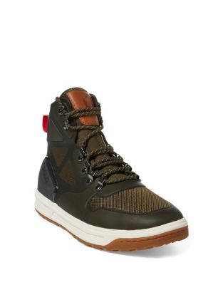 UPC 191232001184 product image for Polo Ralph Lauren Mesh Detail Hi-Top Sneakers-GREEN-13 | upcitemdb.com