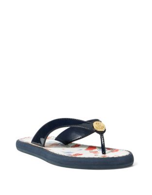 UPC 191232113351 product image for Lauren Ralph Lauren Patent Faux-Leather Sandal-BLUE-10 | upcitemdb.com