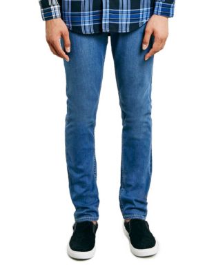 Topman Stretch Slim Jeans-MID BLUE-32