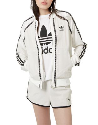 white adidas track jacket women's