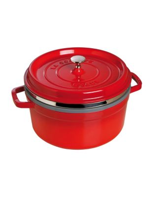 EAN 3272340000607 product image for Staub Round 5.5-Quart Cocotte with Steamer-RED-5.3L | upcitemdb.com