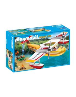 Playmobil Firefighting Seaplane Playset-MULTI-One Size