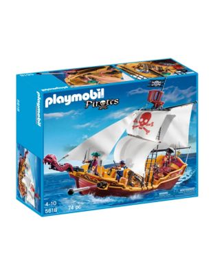 Playmobil Red Serpent Pirate Ship Playset-MULTI-One Size