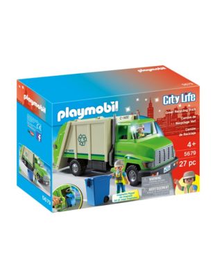 Playmobil Green Recycling Truck Set-MULTI-One Size