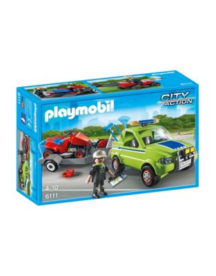 playmobil landscaper with lawn mower