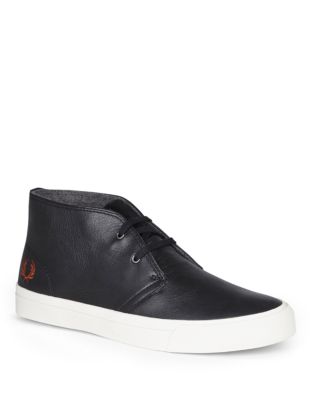 EAN 5034604024808 product image for Fred Perry Vernon Leather Mid - BLACK - 8 | upcitemdb.com