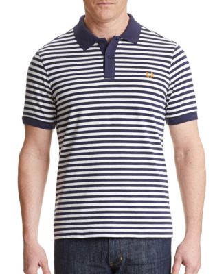 EAN 5034604180153 product image for Fred Perry Striped Pique and Jersey Polo-BLUE-X-Small | upcitemdb.com