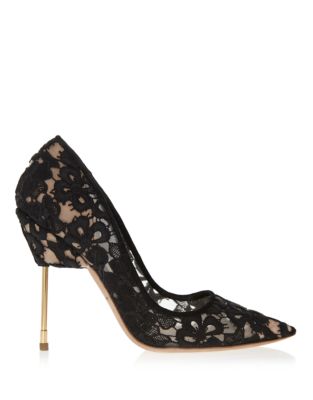 EAN 5045365445771 product image for Kurt Geiger London Britton Lace Metal Heel Pumps - Black - 6.5 | upcitemdb.com